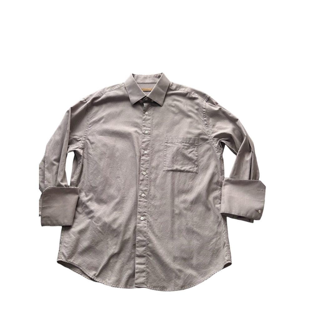 Men's Donna Karan Dress Shirt Size 17 34-35 Tan